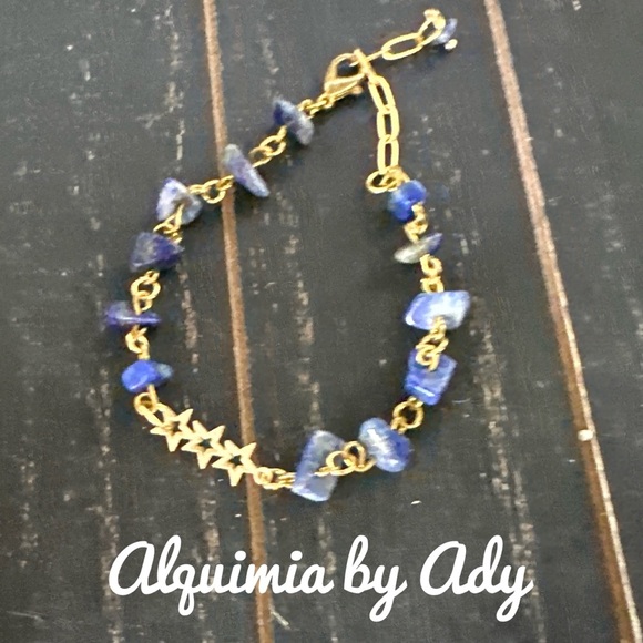 LAPIS LINK ADJUSTABLE BRACELET - Picture 1 of 2